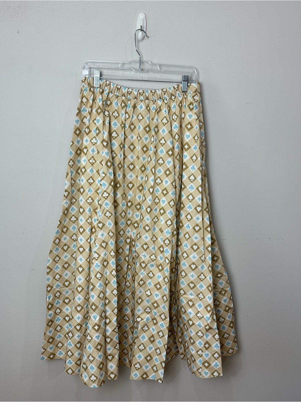 Anthropologie Jacie Skirt Tan Blue White - Picture 3 of 8